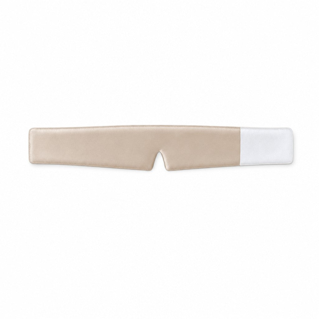Seluna silk sleep mask wrap band with adjustable strap on white